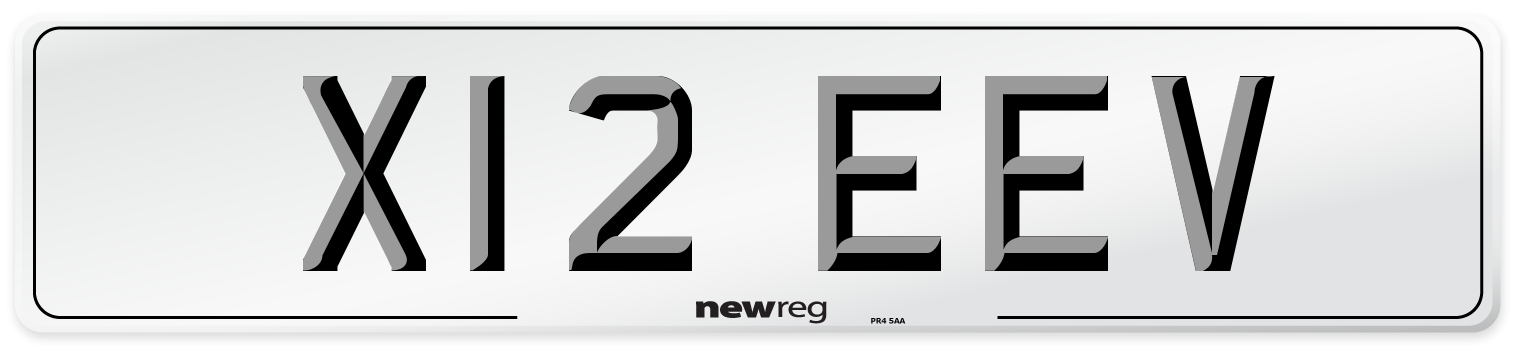 X12 EEV Number Plate from New Reg